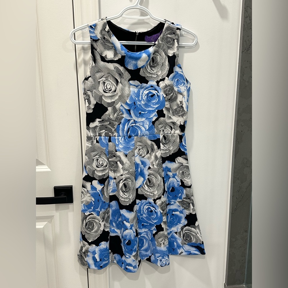 Blue floral dress
